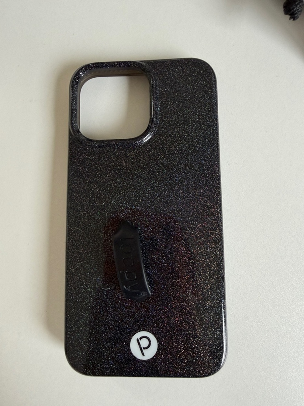 Loopy Sparkle Black Glitter Phone Case - iPhone 15 promax